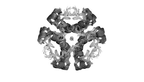 Illustration af insulinmolekyler